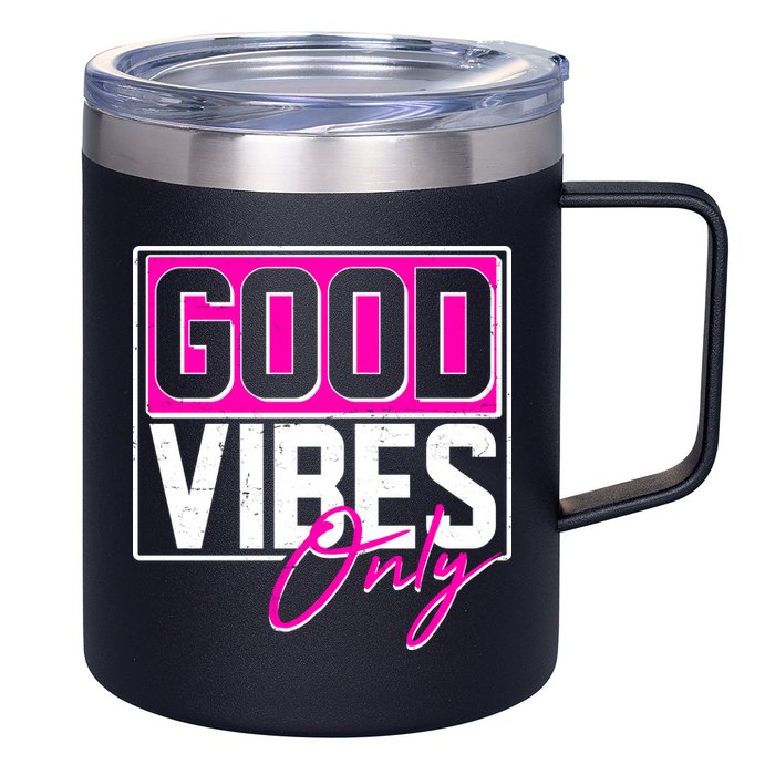 Cool Funny Good Vibes Only 12oz Stainless Steel Coffee Mug