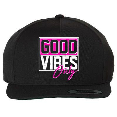 Cool Funny Good Vibes Only Wool Snapback Cap