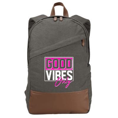 Cool Funny Good Vibes Only Cotton Canvas Backpack
