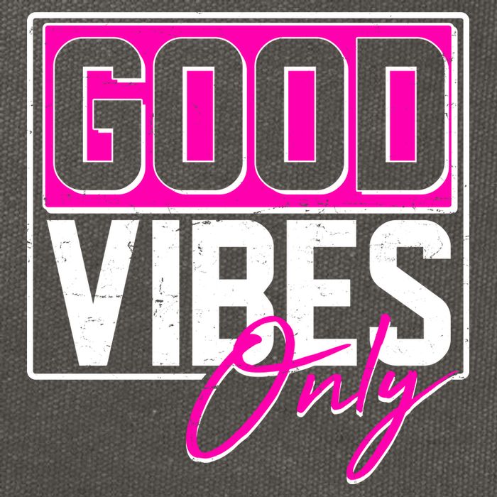 Cool Funny Good Vibes Only Cotton Canvas Backpack