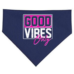 Cool Funny Good Vibes Only USA-Made Doggie Bandana