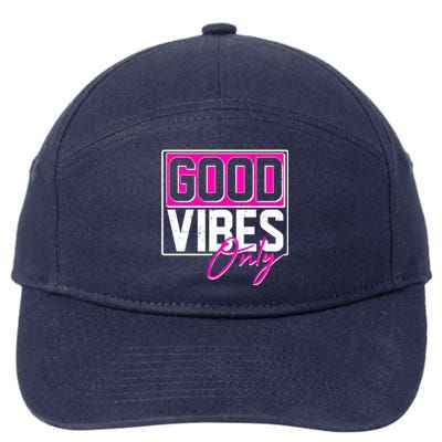 Cool Funny Good Vibes Only 7-Panel Snapback Hat