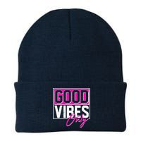 Cool Funny Good Vibes Only Beanie