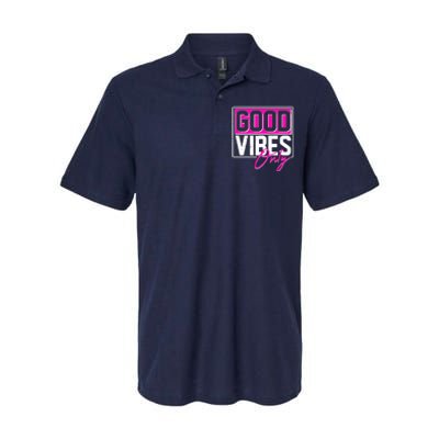 Cool Funny Good Vibes Only Softstyle Adult Sport Polo