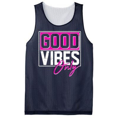 Cool Funny Good Vibes Only Mesh Reversible Basketball Jersey Tank