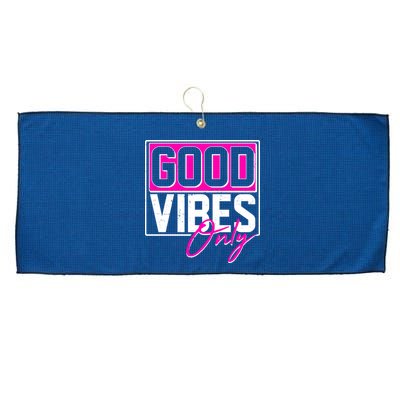 Cool Funny Good Vibes Only Large Microfiber Waffle Golf Towel