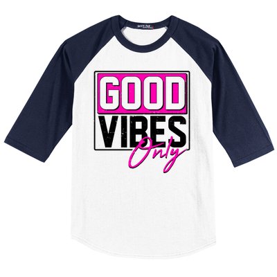 Cool Funny Good Vibes Only Baseball Sleeve Shirt