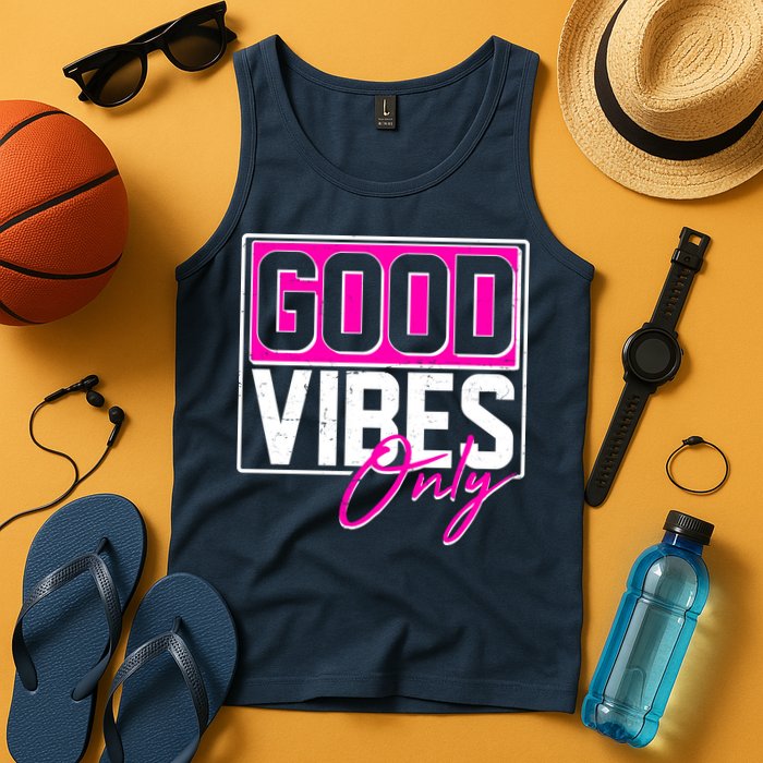 Cool Funny Good Vibes Only Tank Top