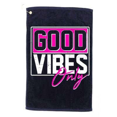 Cool Funny Good Vibes Only Golf Towel