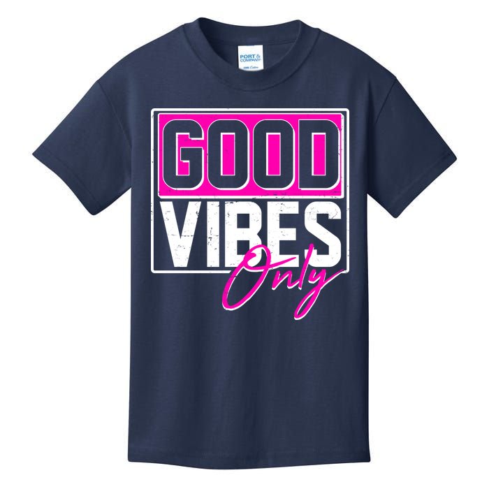 Cool Funny Good Vibes Only Kids T-Shirt