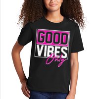 Cool Funny Good Vibes Only Kids T-Shirt