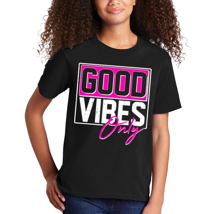 Cool Funny Good Vibes Only Kids T-Shirt