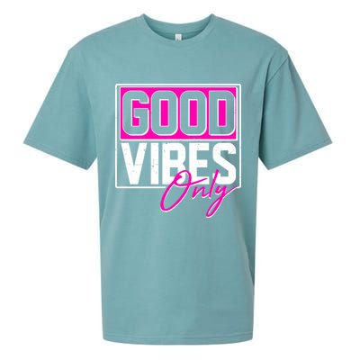 Cool Funny Good Vibes Only Sueded Cloud Jersey T-Shirt