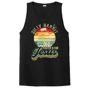 Christians Funny Gift Retro Silly Rabbit Tee Easter Is For Jesus Gift PosiCharge Competitor Tank