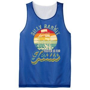 Christians Funny Gift Retro Silly Rabbit Tee Easter Is For Jesus Gift Mesh Reversible Basketball Jersey Tank