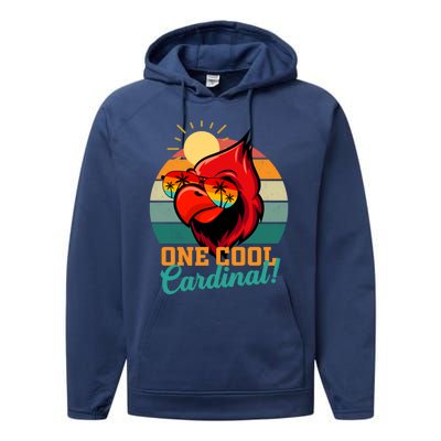 Cardinal Funny Gift Cardinal Day Birding Gift Performance Fleece Hoodie