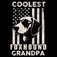 Coolest Foxhound Grandpa Vintage American Flag Funny Dog Dad Womens Tank Top