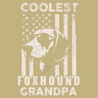 Coolest Foxhound Grandpa Vintage American Flag Funny Dog Dad Long Sleeve Shirt