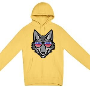 Coyote Funny Gift 4th Of July National Coyote Day Cute Gift Premium Pullover Hoodie