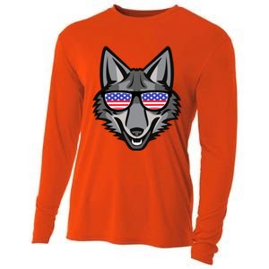 Coyote Funny Gift 4th Of July National Coyote Day Cute Gift Cooling Performance Long Sleeve Crew