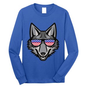 Coyote Funny Gift 4th Of July National Coyote Day Cute Gift Long Sleeve Shirt