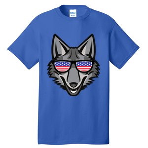 Coyote Funny Gift 4th Of July National Coyote Day Cute Gift Tall T-Shirt