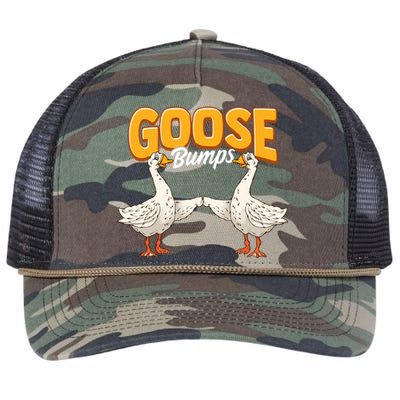 Cute & Funny Goose Bumps Goosebumps Animal Pun Retro Rope Trucker Hat Cap