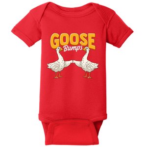 Cute & Funny Goose Bumps Goosebumps Animal Pun Baby Bodysuit