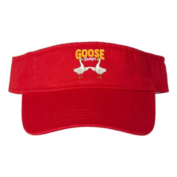 Cute & Funny Goose Bumps Goosebumps Animal Pun Valucap Bio-Washed Visor