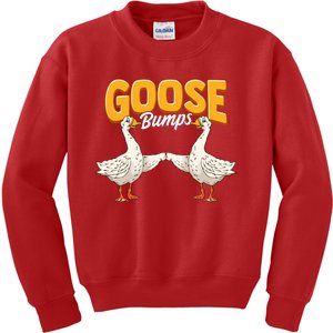 Cute & Funny Goose Bumps Goosebumps Animal Pun Kids Sweatshirt