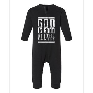 Christian Faith God Is Good All The Time Gift Infant Fleece One Piece