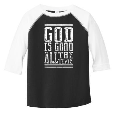 Christian Faith God Is Good All The Time Gift Toddler Fine Jersey T-Shirt