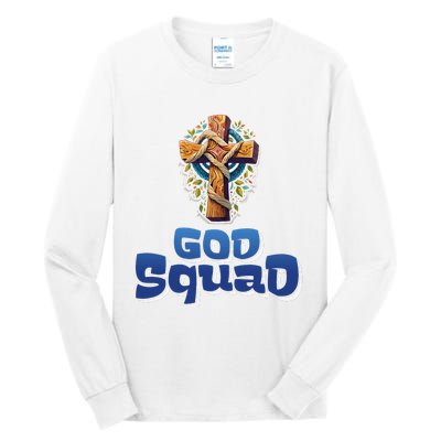 Christian Faith God Squad Salvation Power Of The Cross Tall Long Sleeve T-Shirt