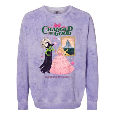 Changed For Good W.I.C.K.E.D Funny Halloween Witch Colorblast Crewneck Sweatshirt