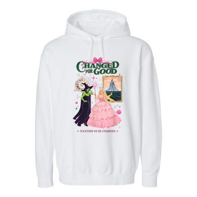 Changed For Good W.I.C.K.E.D Funny Halloween Witch Garment-Dyed Fleece Hoodie