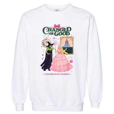 Changed For Good W.I.C.K.E.D Funny Halloween Witch Garment-Dyed Sweatshirt