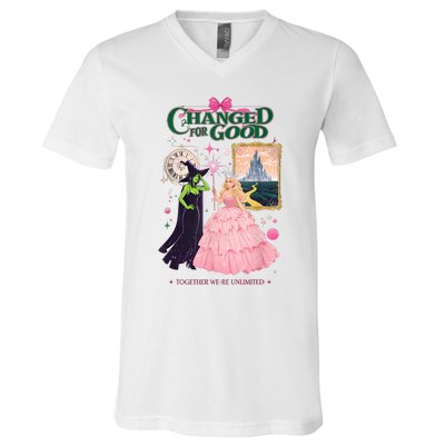 Changed For Good W.I.C.K.E.D Funny Halloween Witch V-Neck T-Shirt