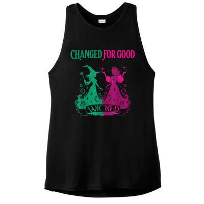 Changed For Good W.I.C.K.E.D Funny Halloween Witch Ladies PosiCharge Tri-Blend Wicking Tank