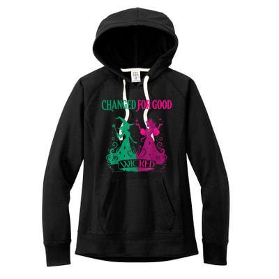 Changed For Good W.I.C.K.E.D Funny Halloween Witch Women's Fleece Hoodie