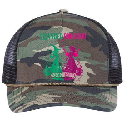 Changed For Good W.I.C.K.E.D Funny Halloween Witch Retro Rope Trucker Hat Cap