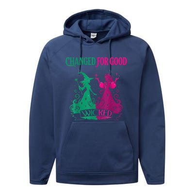 Changed For Good W.I.C.K.E.D Funny Halloween Witch Performance Fleece Hoodie