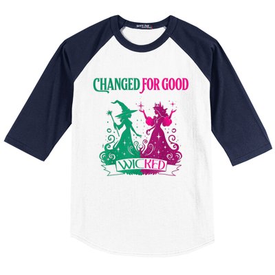 Changed For Good W.I.C.K.E.D Funny Halloween Witch Baseball Sleeve Shirt