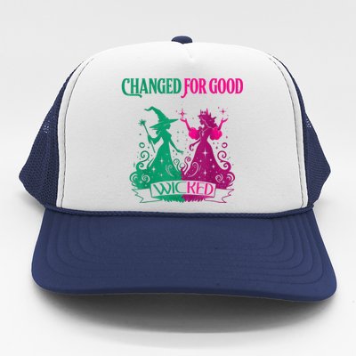 Changed For Good W.I.C.K.E.D Funny Halloween Witch Trucker Hat