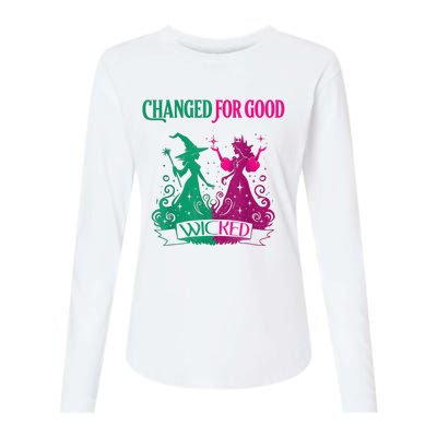 Changed For Good W.I.C.K.E.D Funny Halloween Witch Womens Cotton Relaxed Long Sleeve T-Shirt