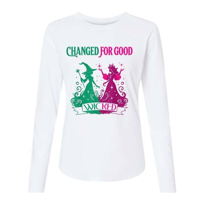 Changed For Good W.I.C.K.E.D Funny Halloween Witch Womens Cotton Relaxed Long Sleeve T-Shirt