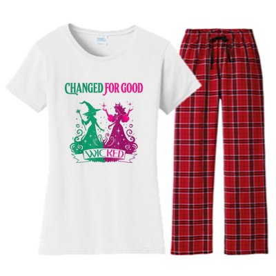 Changed For Good W.I.C.K.E.D Funny Halloween Witch Women's Flannel Pajama Set