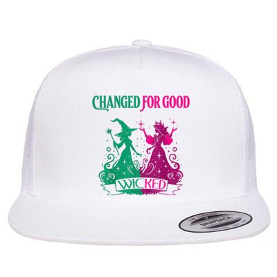 Changed For Good W.I.C.K.E.D Funny Halloween Witch Flat Bill Trucker Hat