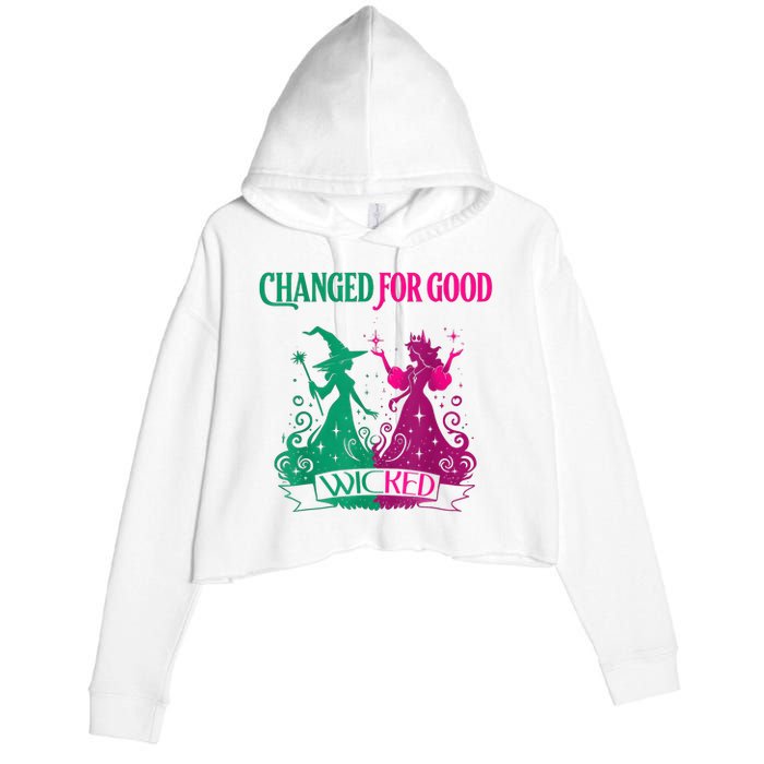 Changed For Good W.I.C.K.E.D Funny Halloween Witch Crop Fleece Hoodie