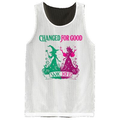 Changed For Good W.I.C.K.E.D Funny Halloween Witch Mesh Reversible Basketball Jersey Tank