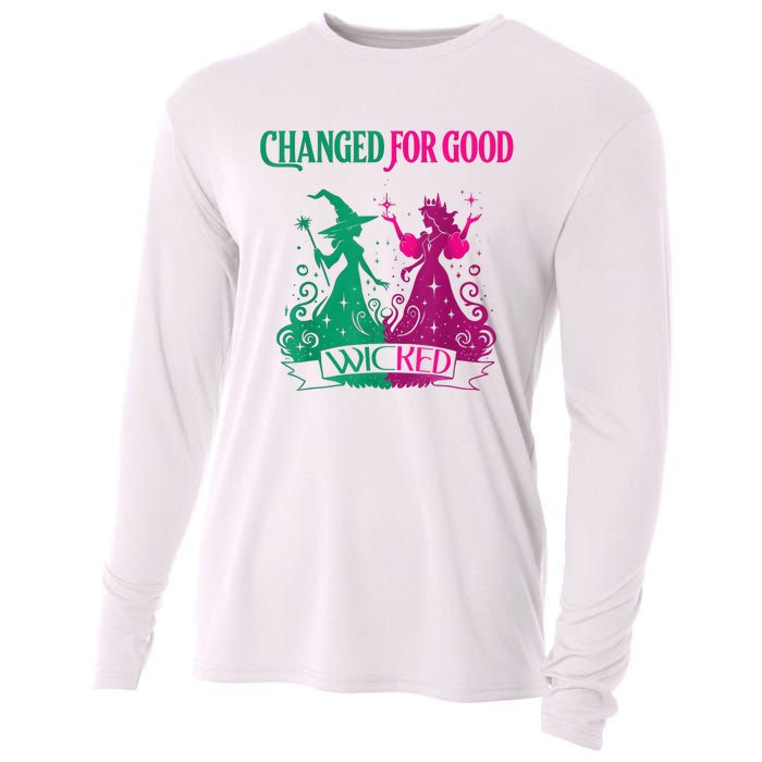 Changed For Good W.I.C.K.E.D Funny Halloween Witch Cooling Performance Long Sleeve Crew